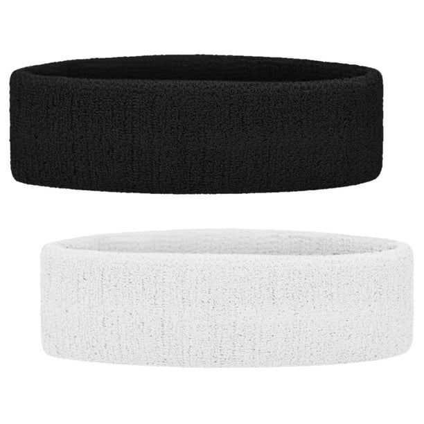 3 Pack REEBOK Headband NEW Sports Band Black White Hairband Hair
